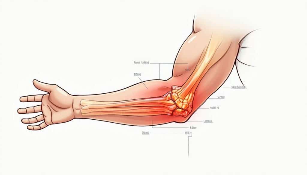 dibujo de brazo con huesos