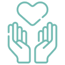 icono manos con corazon